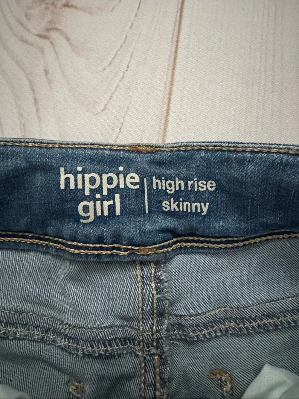 Hippie Girl Distressed High Rise Skinny Jeans